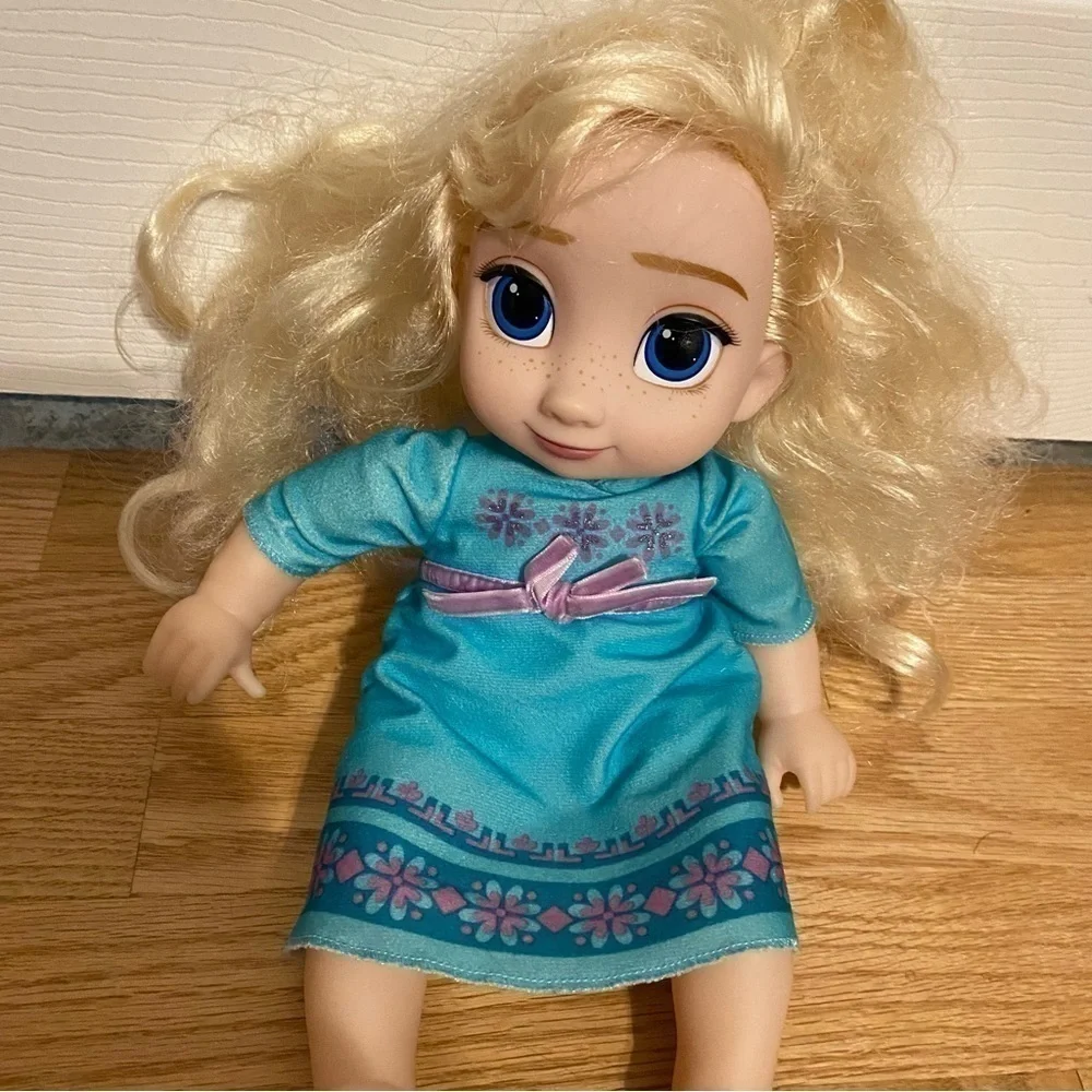 Disney Elsa Frozen 2 Baby Doll Hard Head Soft Body Blue Kids Toy